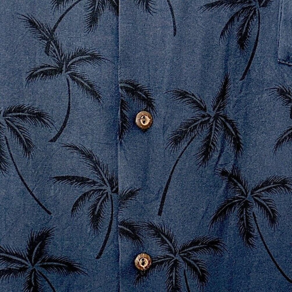 Two Palms Vintage Hawaiian Button Down Shirt Mens 2XL 100% Rayon Lightweight - Picture 4 of 6